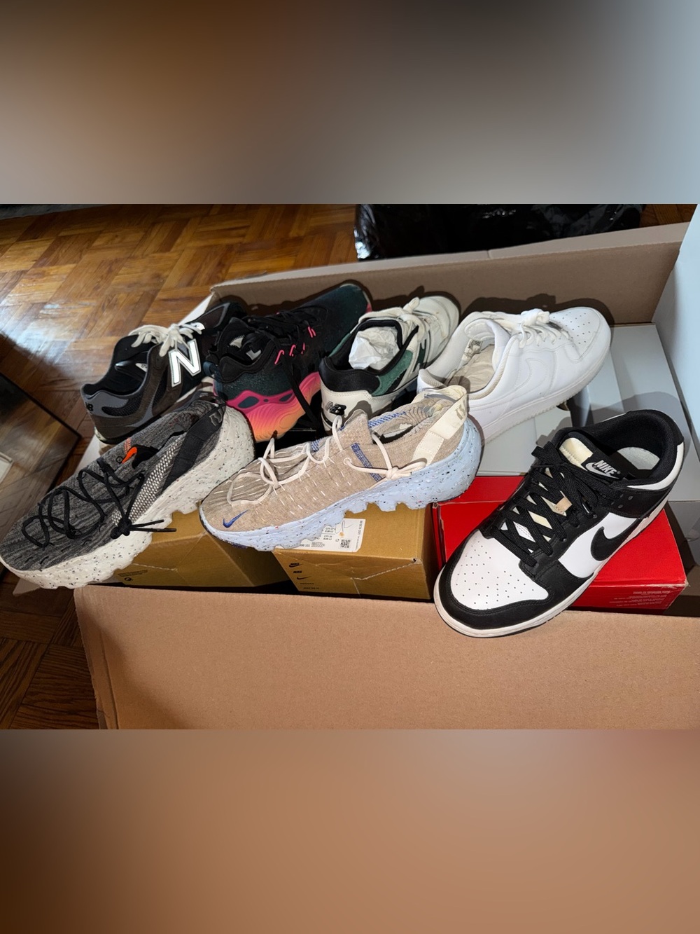 7 PAIRS OF USED MEN SNEAKERS BUNDLE